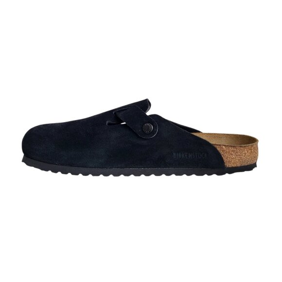 Birkenstock Boston Soft Footbed Clogs in Black Suede Men's Size 44 EU 11-11.5 US - Picture 3 of 11